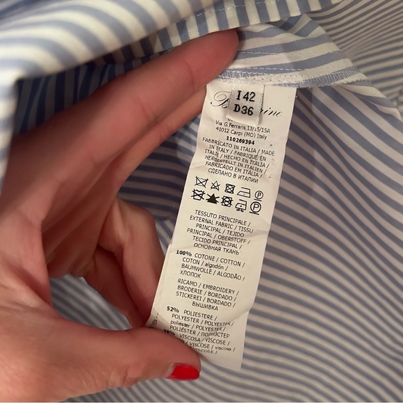 Blue & White Stripe Appliqué Dress - Picture 3 of 5